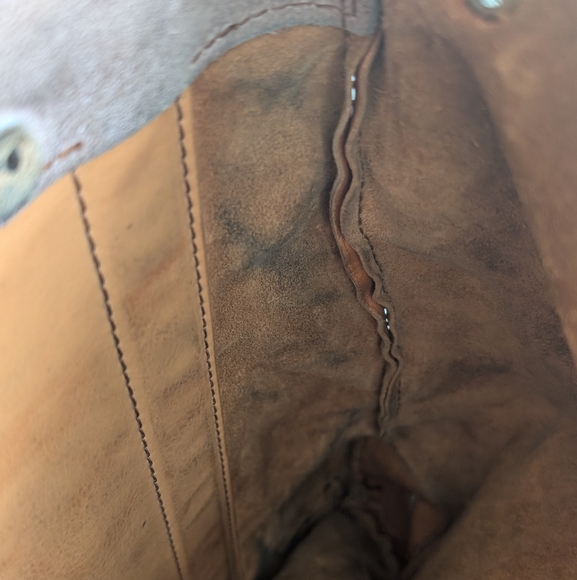 Vintage Beckman Style Rucksack Brown Leather Backpack - Picture 14 of 16